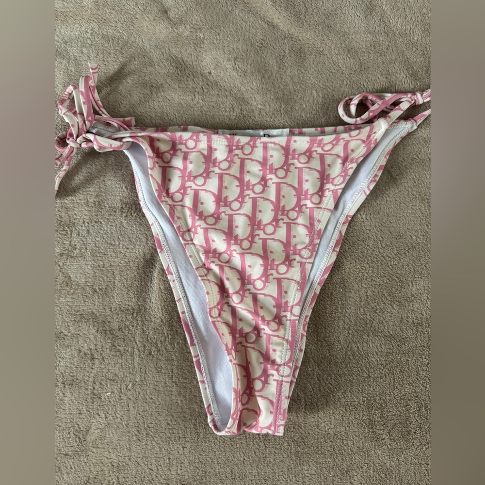 Dior Pink Monogram Patterned Bikini Set Medium - Picture 6 of 10